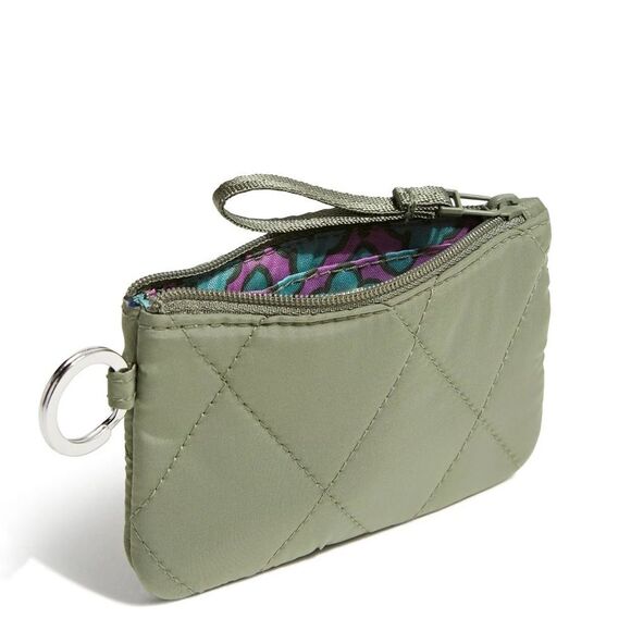 New! Vera Bradley Deep Lichen Green Ultralight Zipper ID Case - Picture 2 of 2